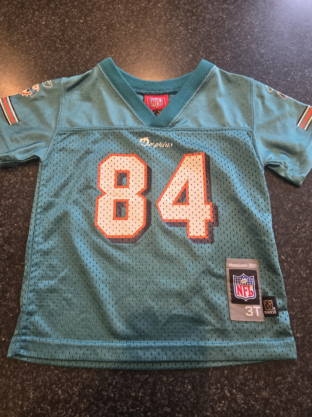 Vintage Reebok Teal Miami Dolphins #84 Kids Jersey